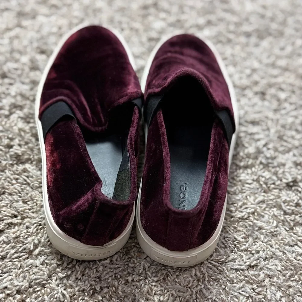Vince Jewel Purple Velvet Slide on Sneakers
